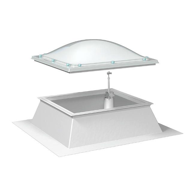 Lichtkuppel mit Aufsatzkranz